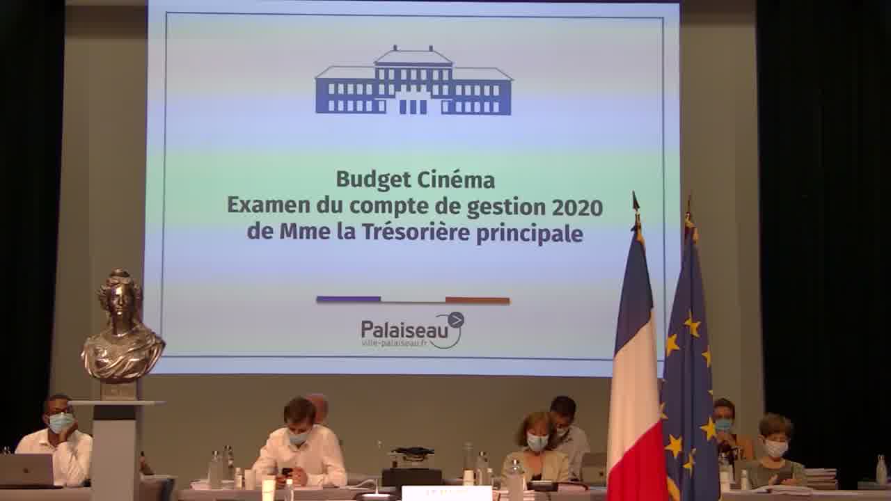 Examen du compte de gestion 2020 de Mme la Trésorière principale -  Budgets Ville, Cinéma et Marchés Forains