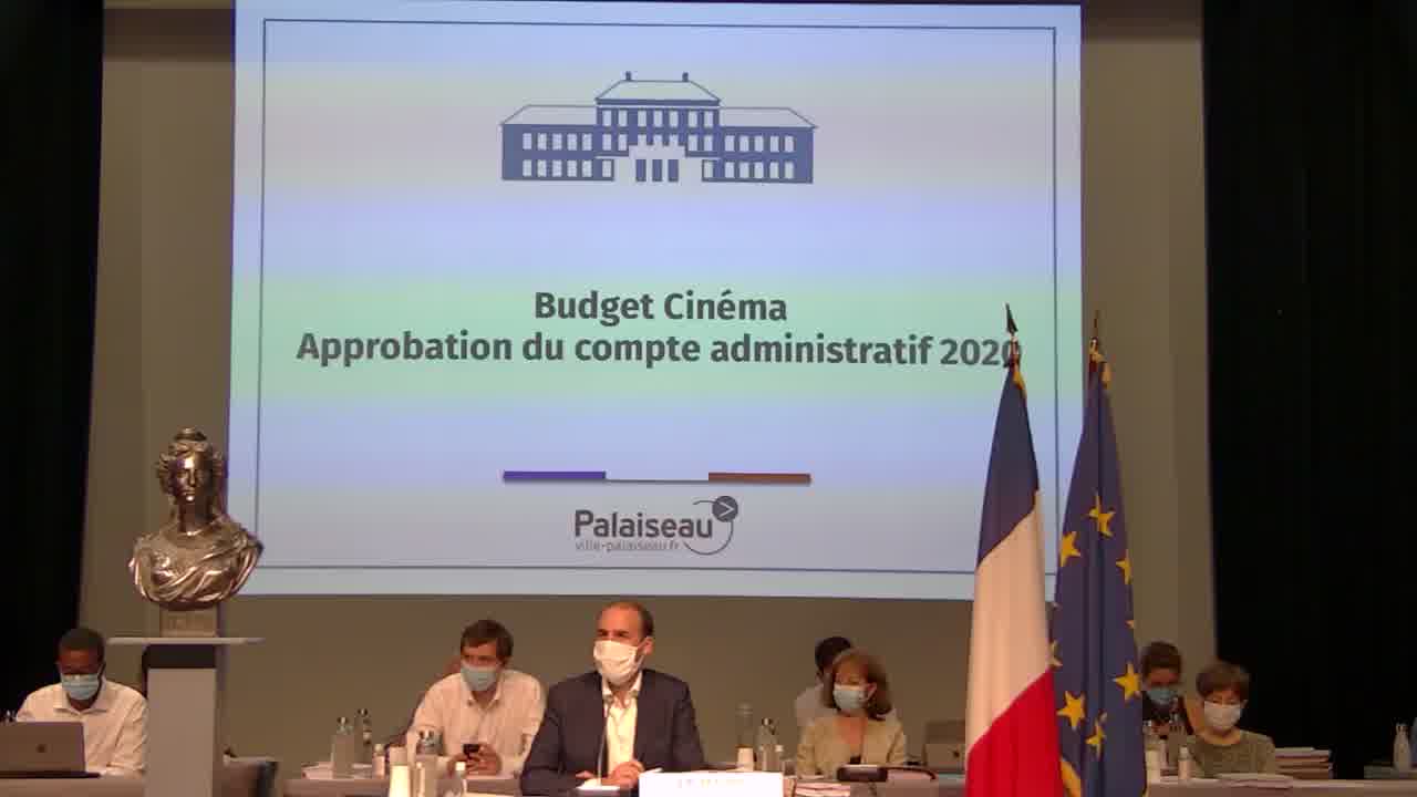 Approbation des comptes administratifs 2020 - Présentation - Budget Cinéma