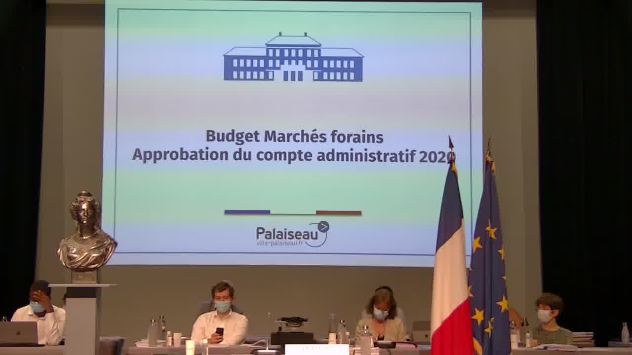 Approbation des comptes administratifs 2020 - Votes - Budget Marchés Forains